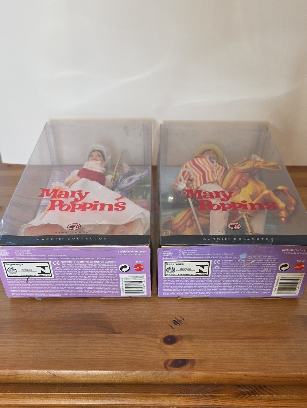 2007 Disney Mary Poppins & Bert Pink Label BARBIE Collectible Dolls - Picture 7 of 9